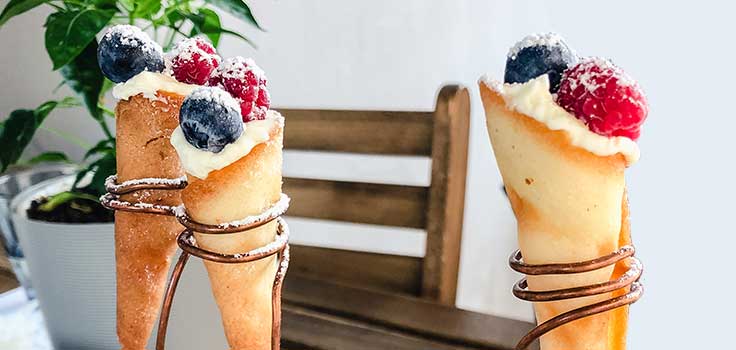 foto de cannoli de helado