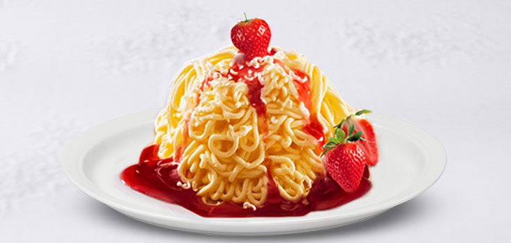 foto de spaghettis de helado