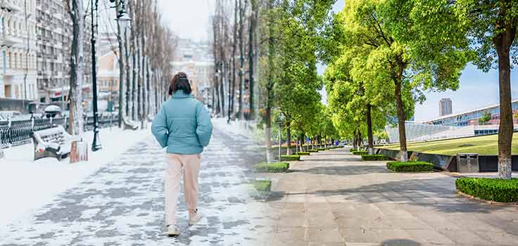 persona clima frio con chamarra