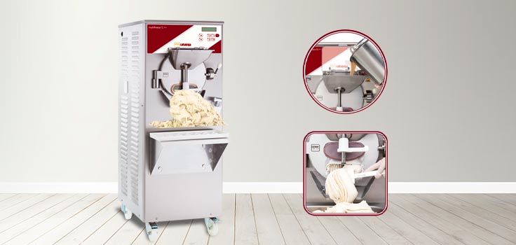 Máquina de helado duro y su capacidad de producción