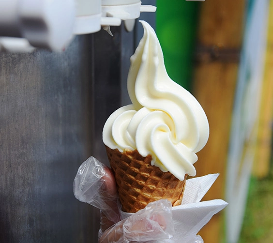 Probando máquina de helado suave