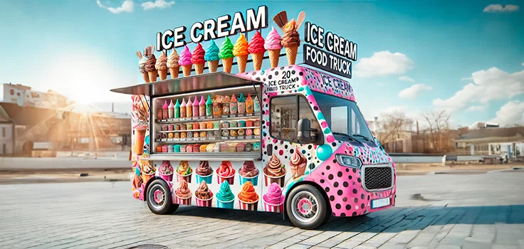 Camión de helados con más de 20 sabores